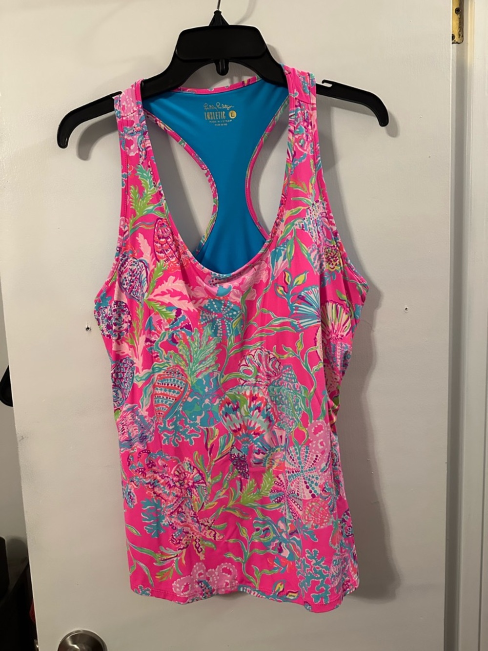 Lilly Pulitzer Pink Tropical Print Racerback Tank